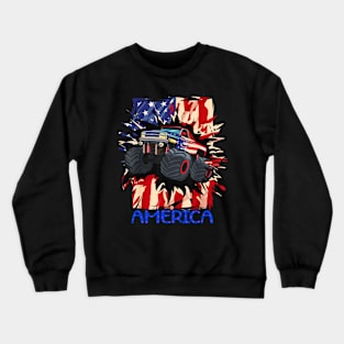 US american monster truck Crewneck Sweatshirt